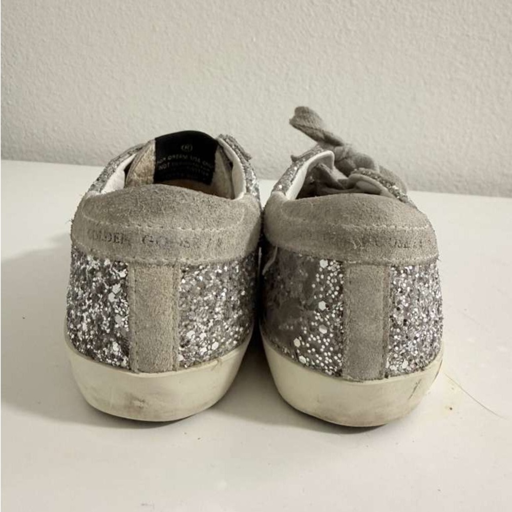 Golden Goose Kids Silver Glitter Sneakers - Picture 2 of 5